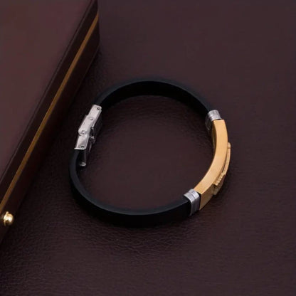 Flèche™ : Bracelet en Cuir Acier Inoxydable