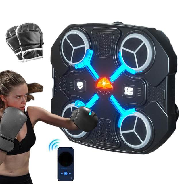 PunchBeatz™ : Machine de Boxe Musicale Intelligente avec Lumières LED