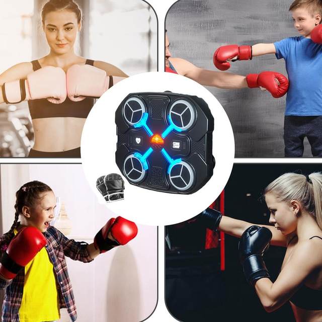 PunchBeatz™ : Machine de Boxe Musicale Intelligente avec Lumières LED